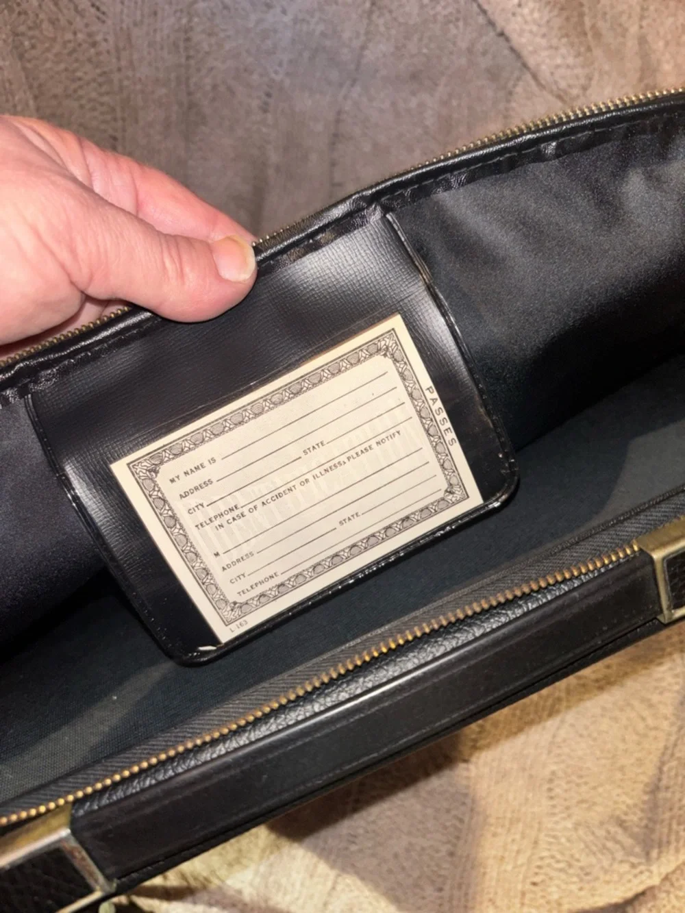 Vintage Black Leather Philadelphia County Medical Society Briefcase Portfolio